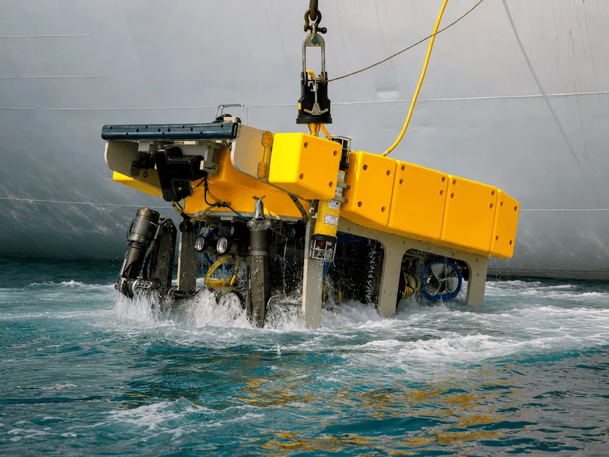 Marine vessel and subsea environment for underwater robotics applications